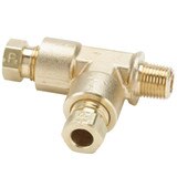 Tube to Pipe - Run Tee - Brass Flareless Tube Fitting, Impulse